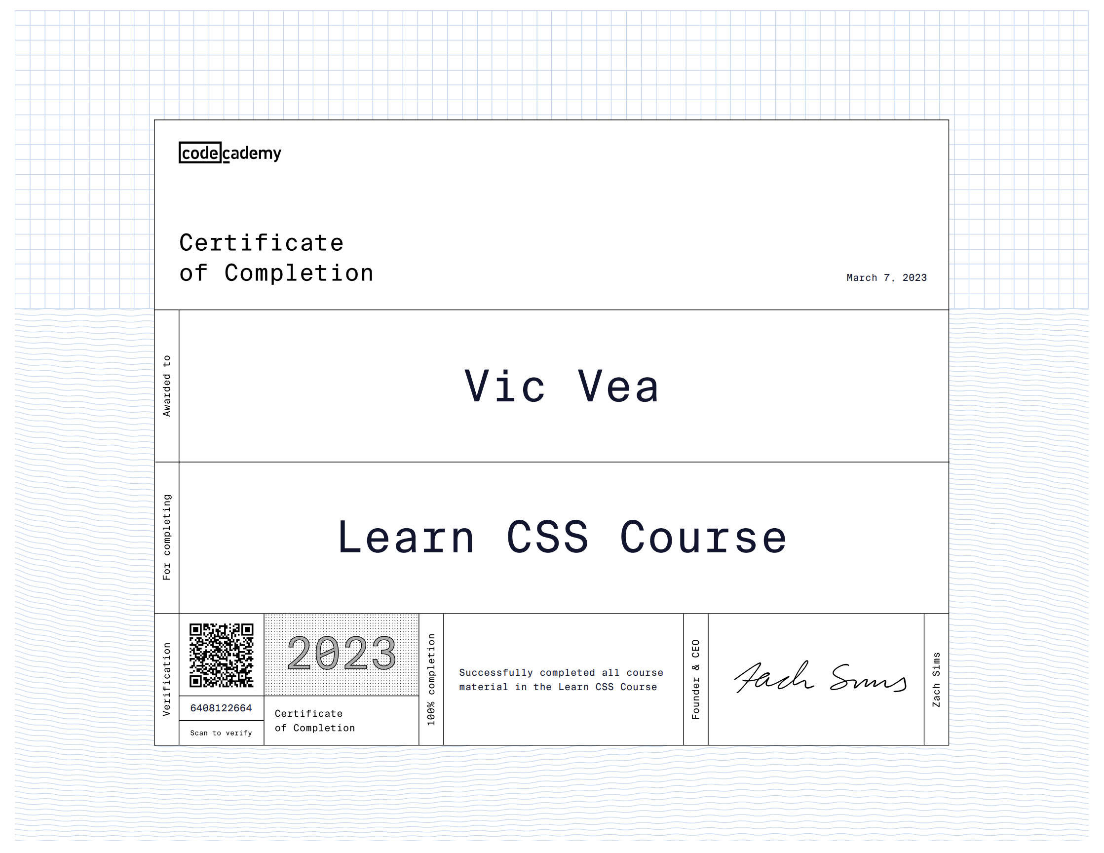 CSS Certificate